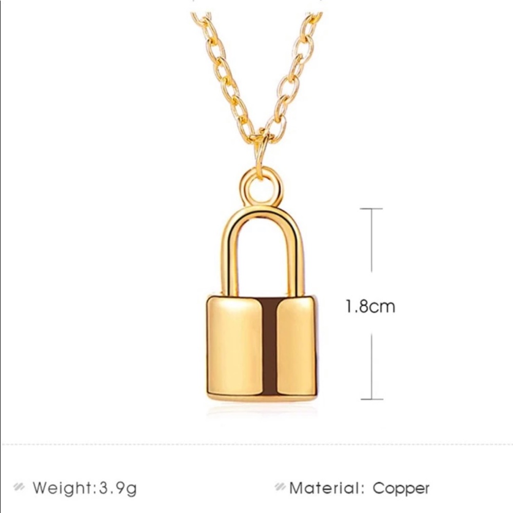 •Shanley • Lock Pendant Necklace - Picture 2 of 3